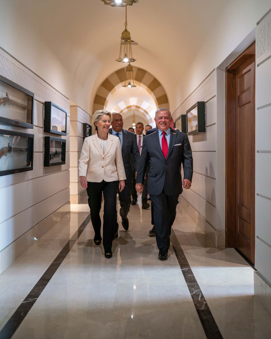  الملك يعقد قمة مع قادة الاتحاد الأوروبي في عمان