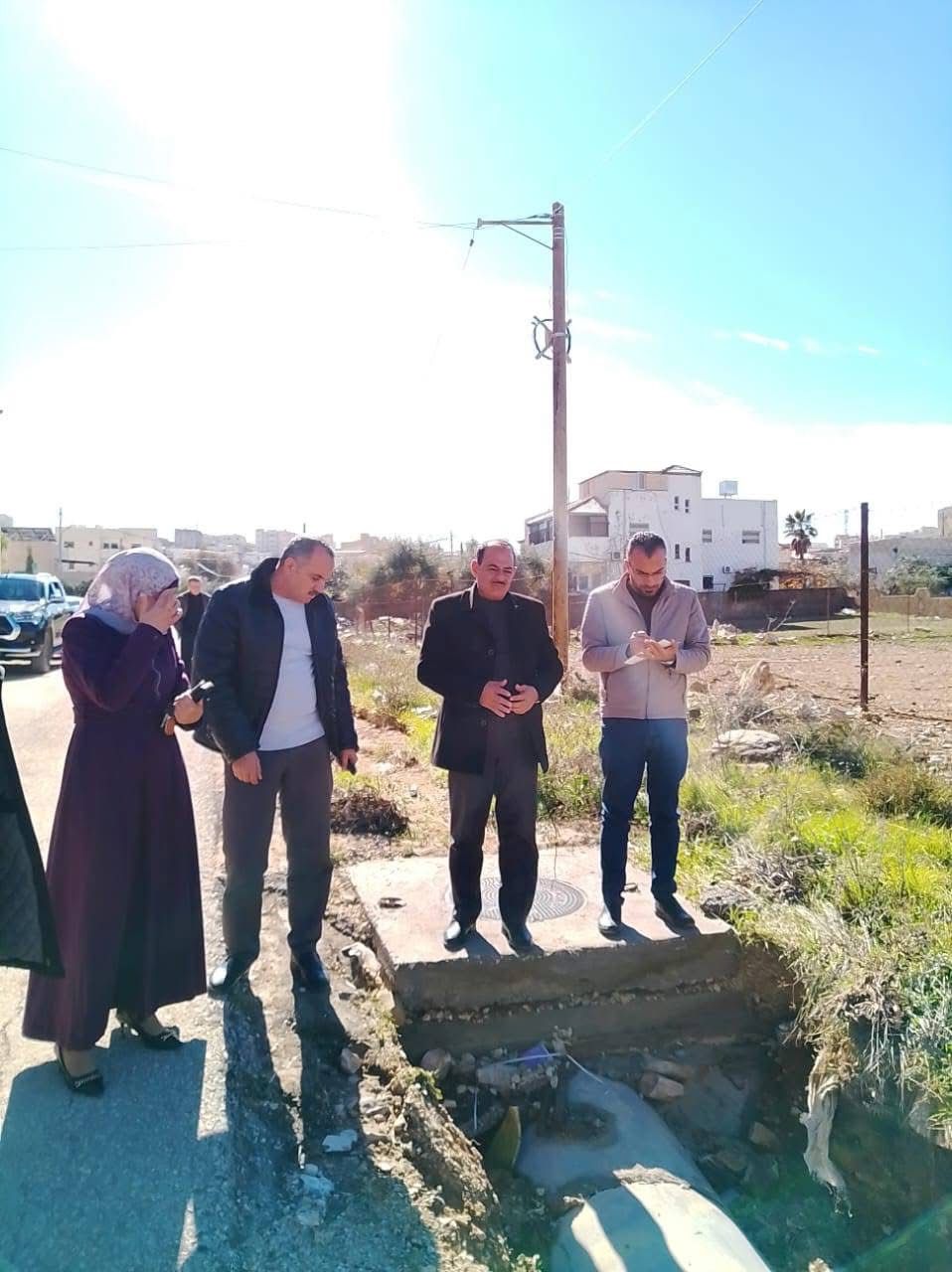 بلدية مؤتة والمزار تبحث آثار المنخفضات الجوية 