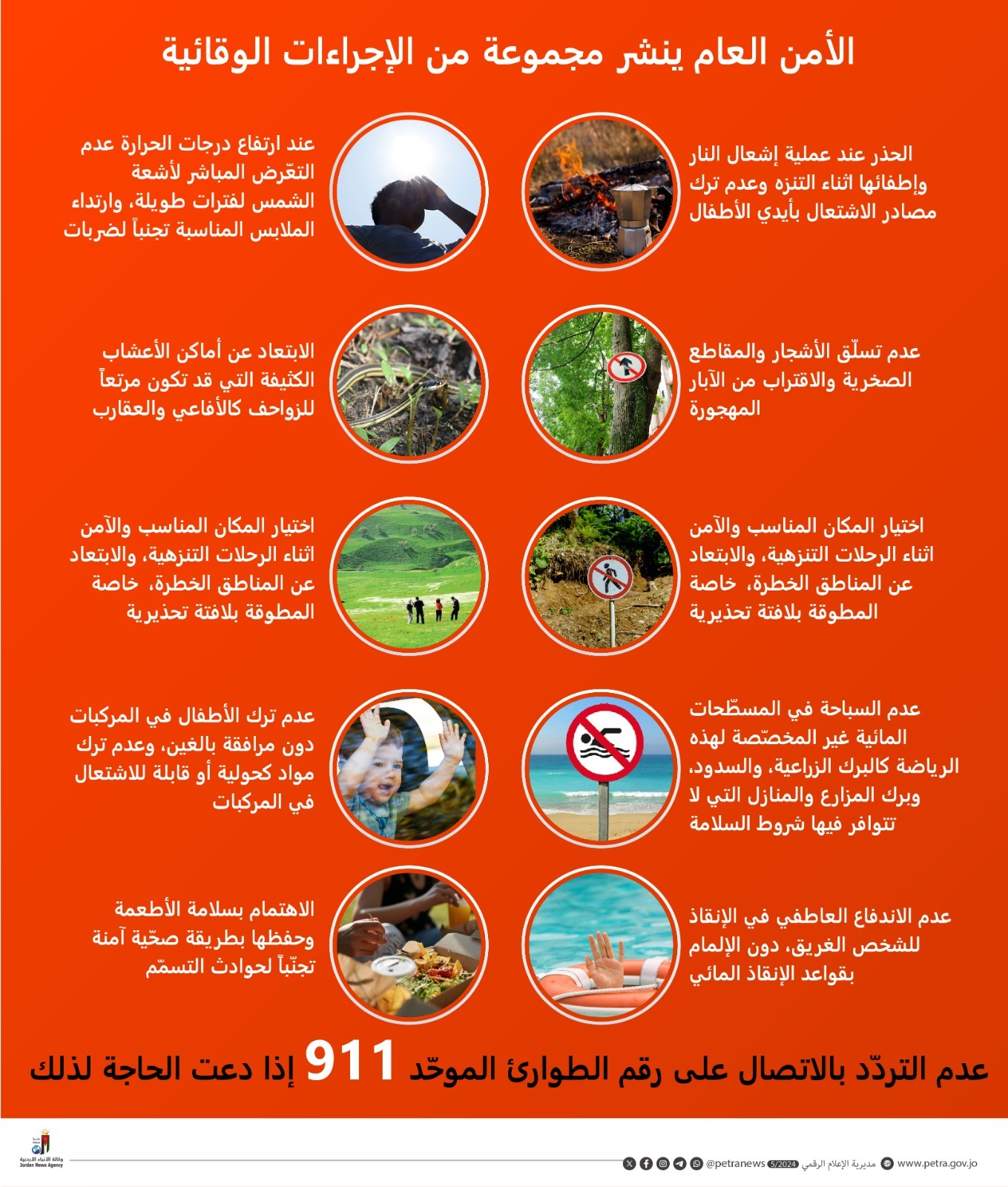 الأمن العام ينشر مجموعة من الإجراءات الوقائية