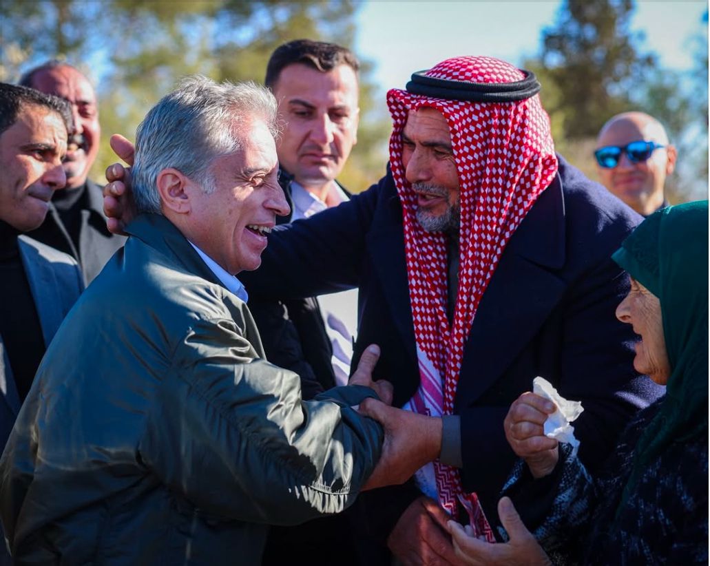 دولة رئيس الوزراء في الميدان بمحافظة مادبا